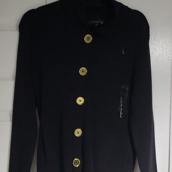 Pierri New York Black Button Sweater Size Large - Picture 6 of 6